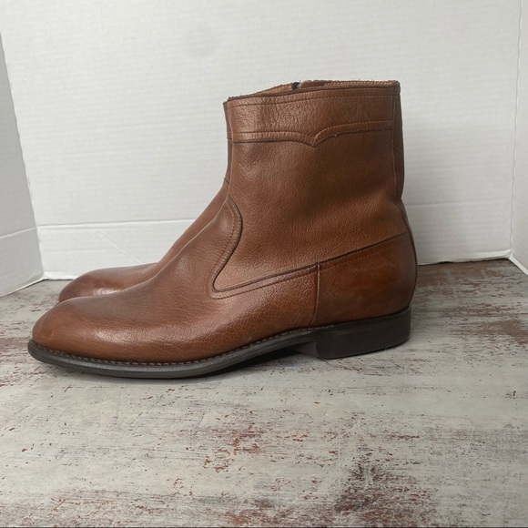 Bowen Brown Leather Chelsea Chukka boots 47 - Picture 2 of 10